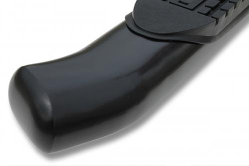 Raptor Rocker Panel Mount Nerf Bar 1601-0313B - Black Curved Oval Step Bars