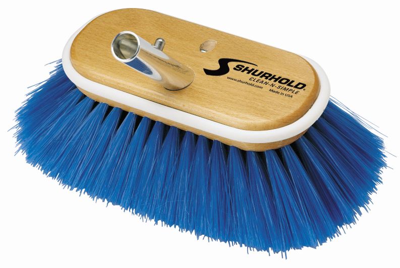 Shurhold IND Made In USA Scrub Brush 970 - Blue Deck Extra Soft Nylon