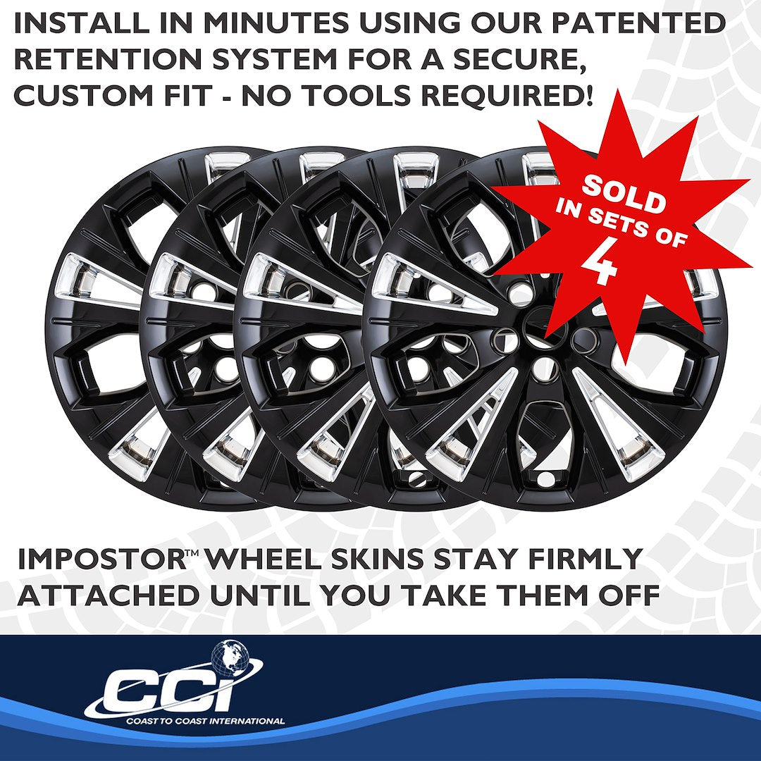 Coast2Coast Limited Lifetime Warranty Wheel Skin IMP526XCB - Chrome Black Imp 23-25 Escape Active 17