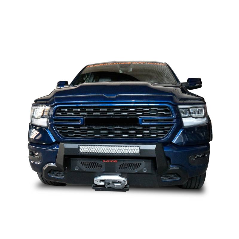 Black Horse Frame Mounted Bolt On Installation Bumper AR3HD30 - Black 2019-2024 Ram 1500Textured