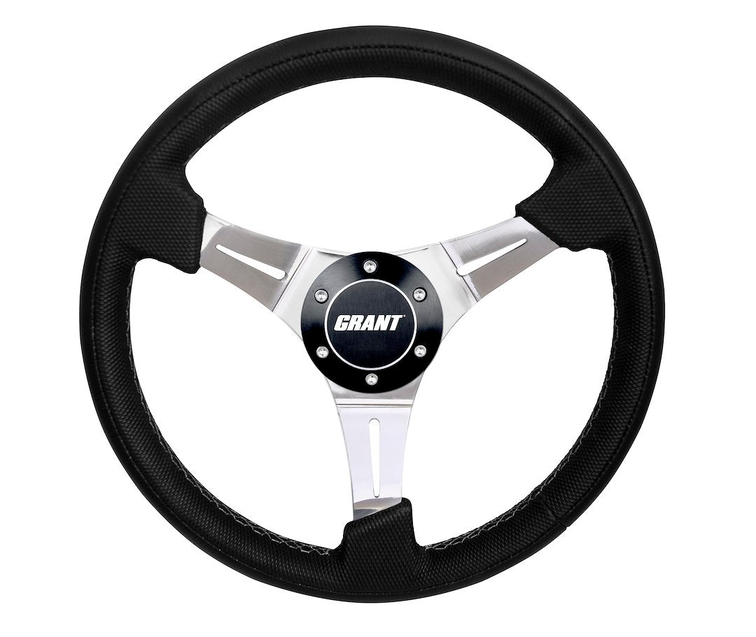 Grant ISO-TS Certified Steering Wheel 515-1-PS-A - Black Tahoe Polished Spoke Cent