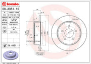Brembo Components Not Hazardous To Health Brake Rotor 08A35111C02 - Disc