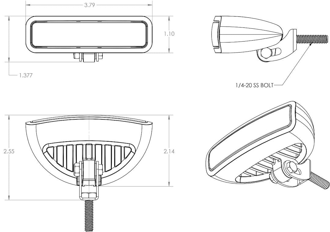 Lumitec Easy To Install Spotlight 101710 - White Caprera3 Housing Spectrum