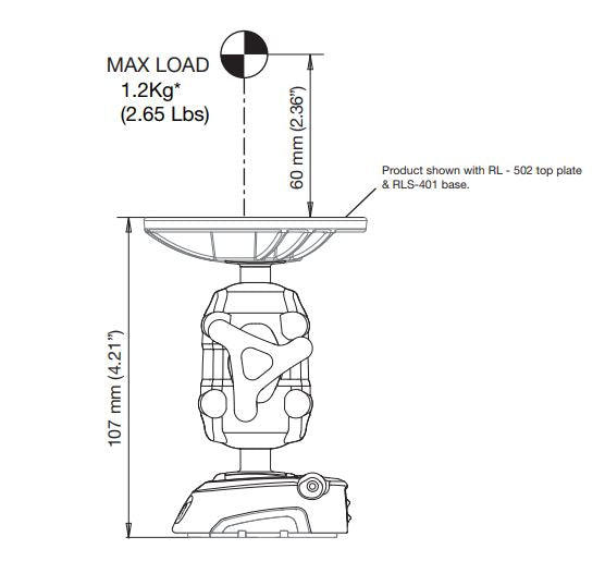 Scanstrut Versatile Design Cell Phone Mount RLS-AM - Rokk Mini Adjustable Body