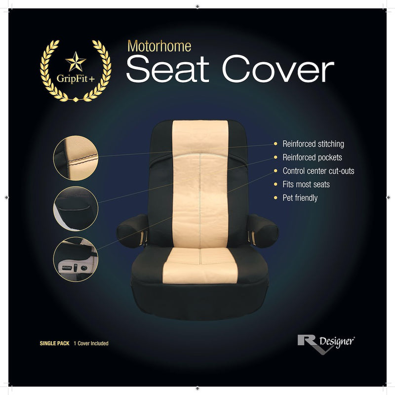 RV Designer Control Center Cut-Outs Seat Cover C893 - Cover-Gripfit Single PK