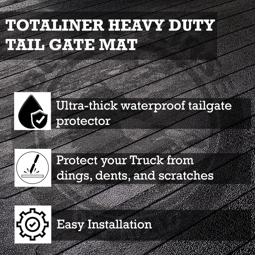 Black Horse Won't Crack Split Or Deform Tailgate Mat Tgmto15B - Black Tail Gate