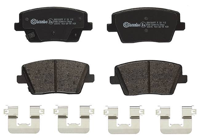 Brembo Premium Low-Met OE Equivalent Pad Brake Pad P30112 - Disc Set