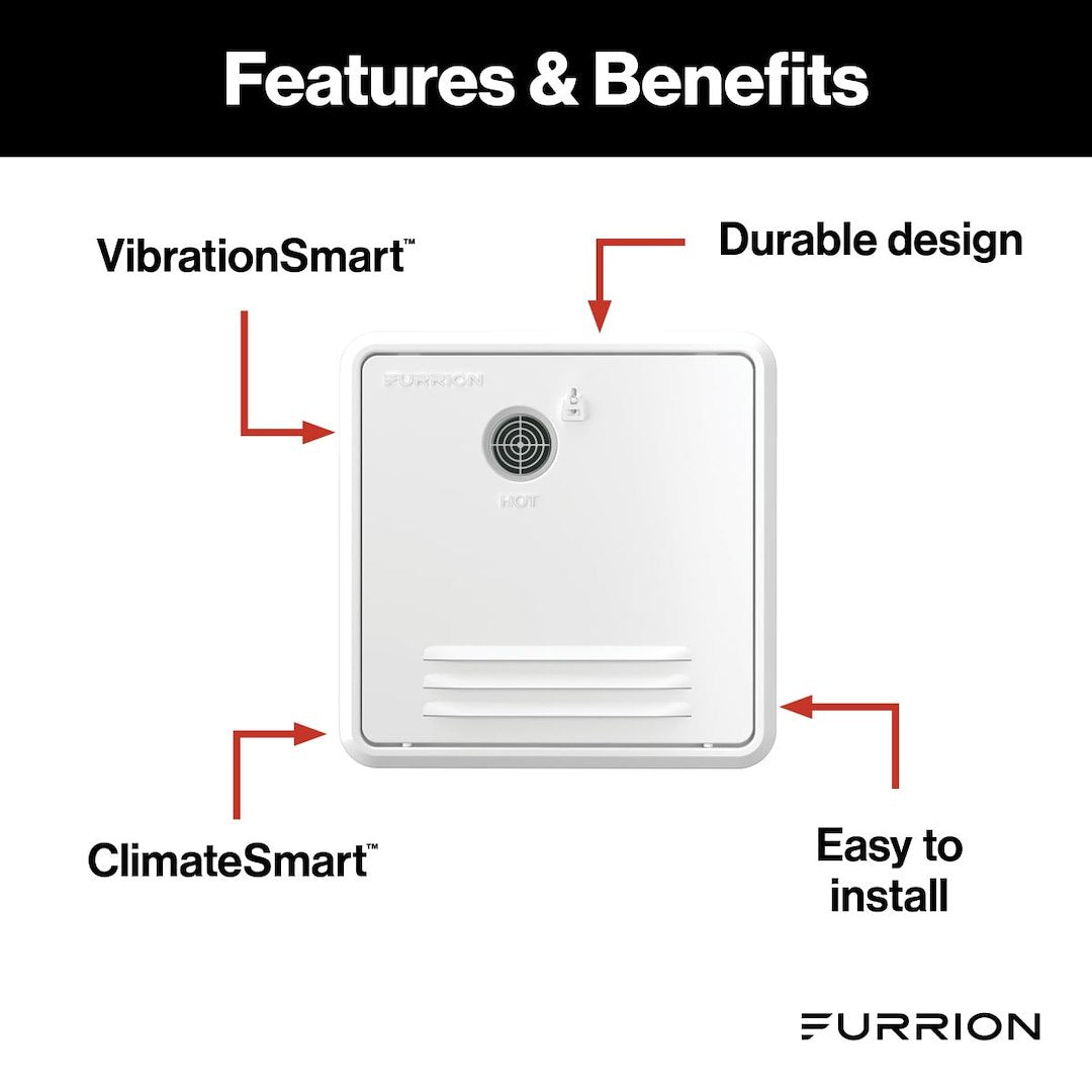 Furrion LLC Vibration Smart™and Climate Smart™ Water Heater Access Door FWH41EA-BL-AM - Black 18.1 16.1 Retrofi