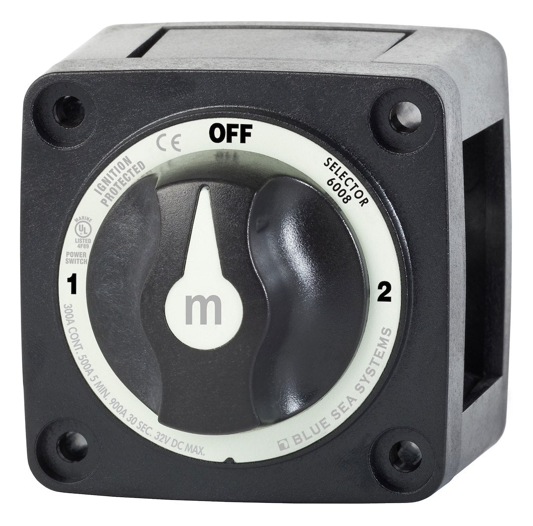 Blue SEA Ignition Protection Battery Selector Switch 6008200-BSS - Series Pos Blac