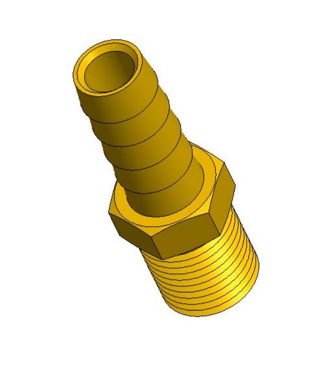 Sierramarine Corrosion Resistant Brass Fitting Fuel Line Fitting 18-8074 - Hose Barb