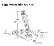 Lenco Hole Shot Assist Boat Trim Tab 15185-106 - 12 12 Edge Mount Kit