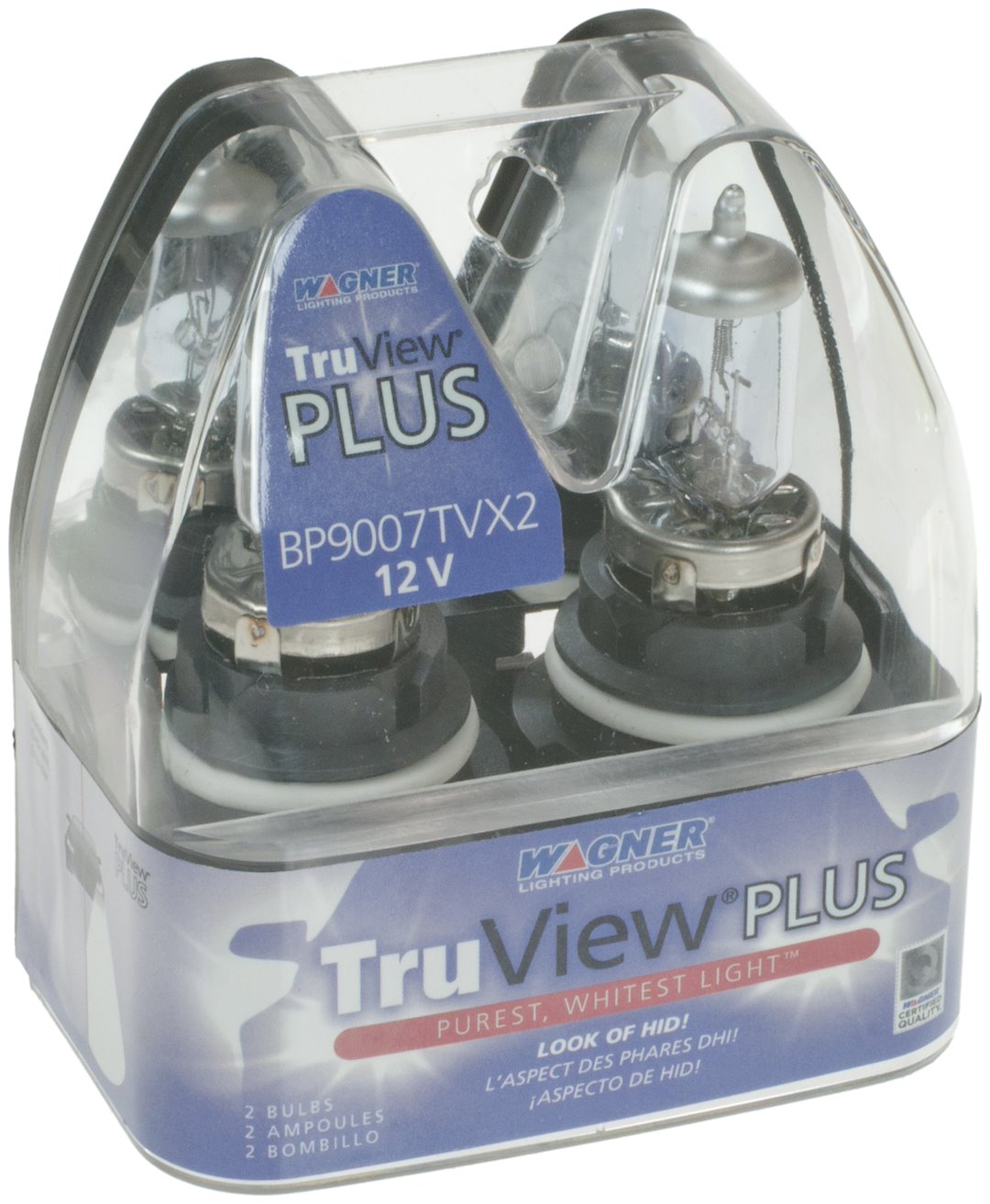 Wagner SAE Compliant Headlight Bulb BP9007TVX2 - Truviewxl Capsule Twin PA