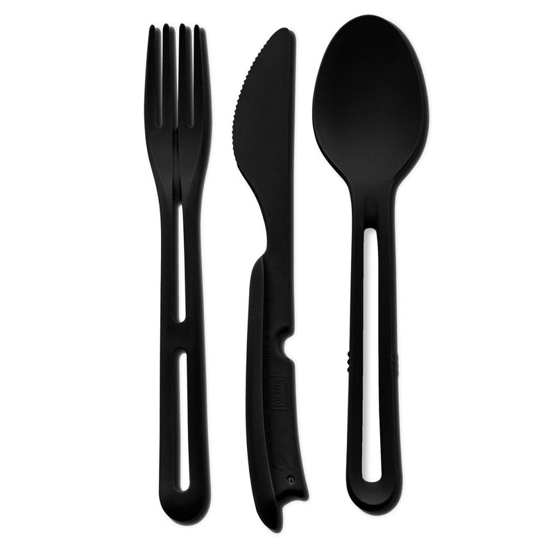 Silwy Magnet Compact Click System Creates Order Flatware KO-BT-B-2 - Black Cutlery Set Tricky