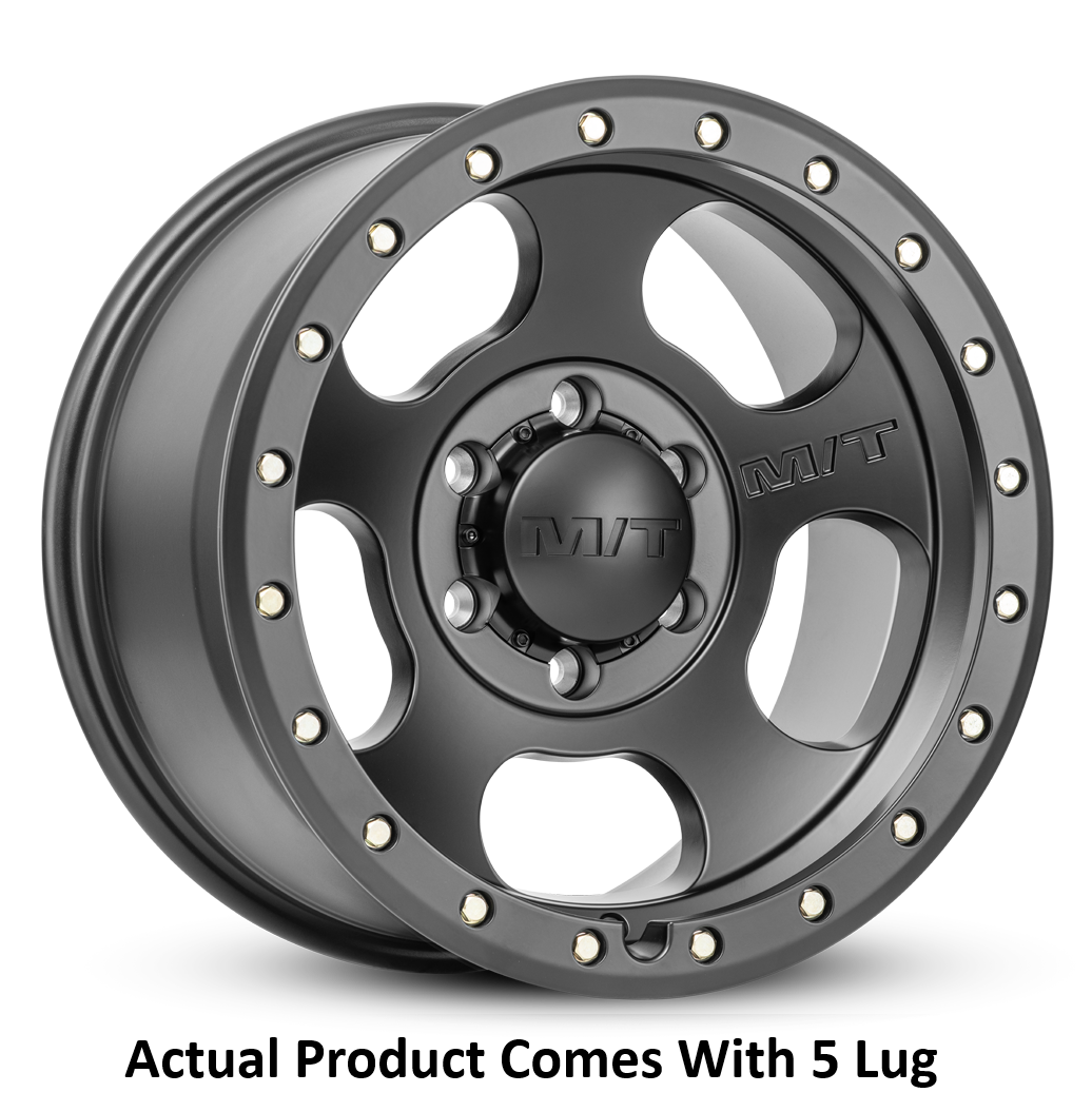 M.T. Wheel Modern Low Profile Cap Design 274561 - Black 18X9 5X5 4.53 MT Canyon Pro