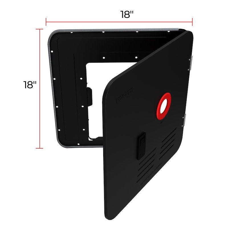 Fogatti Water Heater Access Door: FSBD-1818/BLACK Fogatti 18x18 Door Kit - Black For Instash