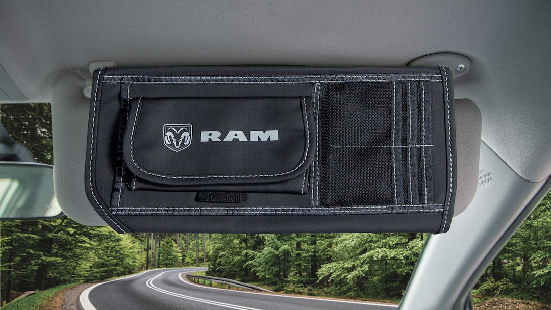 Plasticolor Water-Resistant Fabric For Easy Care Cargo Organizer 006197R01 - Gray Ram Media Visor