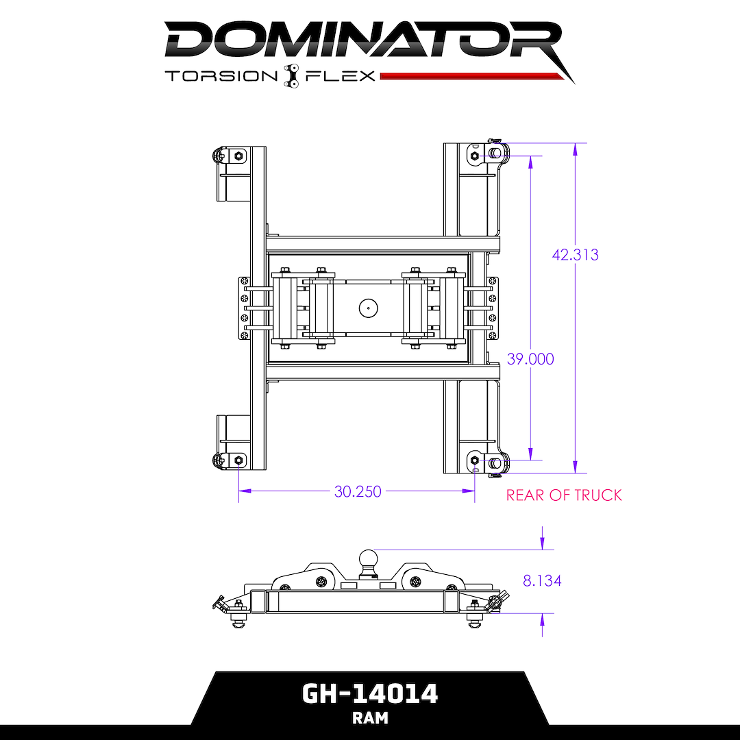 GEN-Y Hitch Features Class V Rating Gooseneck Trailer Hitch GH-14014 - Dominator 25K Ram Oem Puck