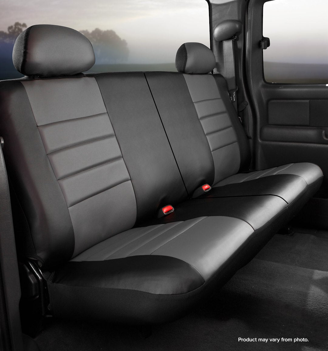 FIA Face Fabric Water Repellent Seat Cover SL65-13 Gray - SL Rear Split 50 50 Ford Bronc
