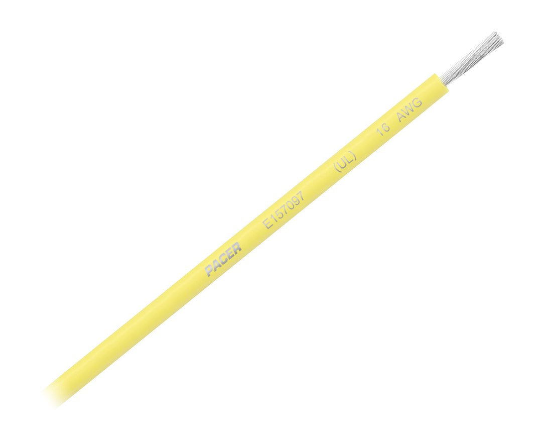 Pacer No Supplier Warranty Primary Wire WUL16YL-100 - Youth Large 16 Awg UL TC 100FT RL