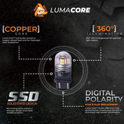 Putco Error-Free Performance Backup Light Bulb - LED C921A - Lumacore 921 Amber-Pair