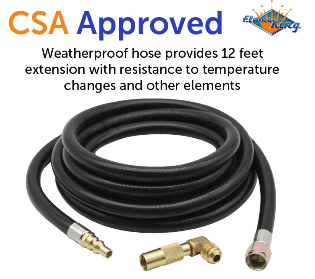 Flame King FK-GRD-12FTQC Propane Hose