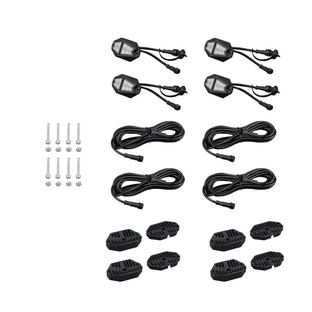 Racesport LT Installation Quick And Easy Underbody Light Kit Rsde4 - Colortrail 4PC Rgb Rock Exp
