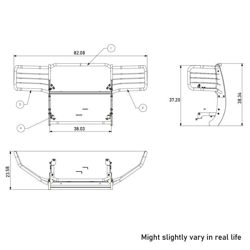 Black Horse 17GT28MA Grille Guard