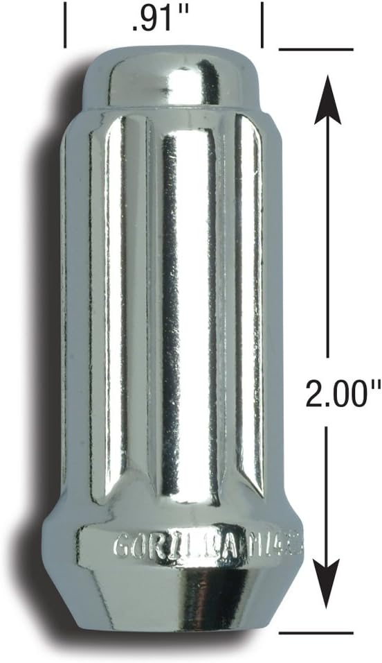 Gorilla Closed End Design Prevents Rusting Lug Nut 26148HT - Lugnut 14MMX1.50 Dsd 60