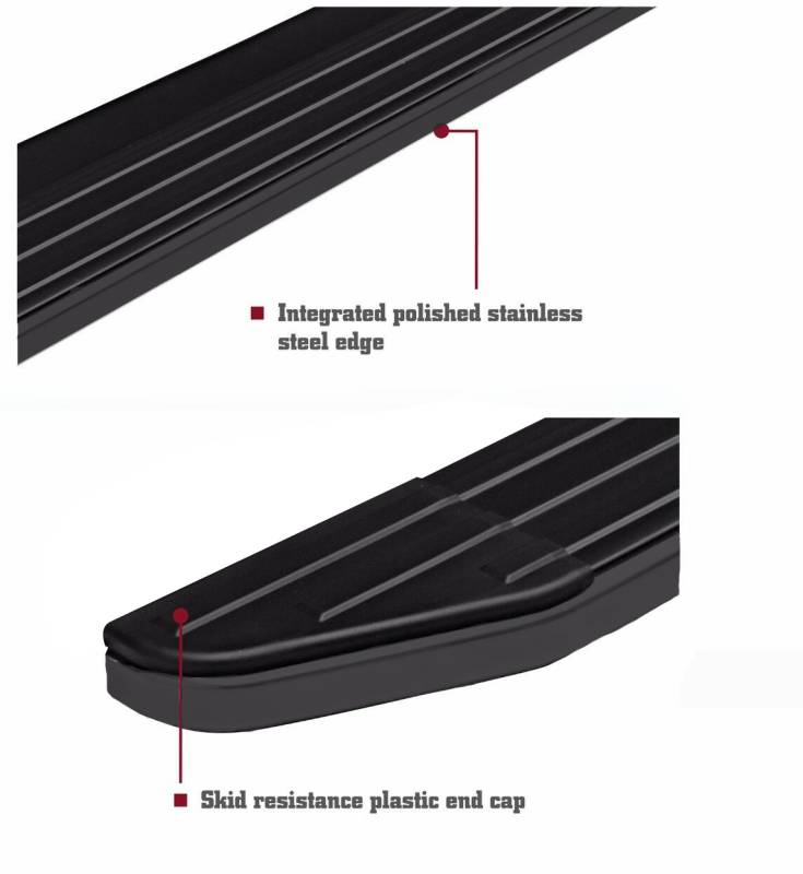 Black Horse All Necessary Hardware Included Running Board PR-J572BK - Peerless Boards
