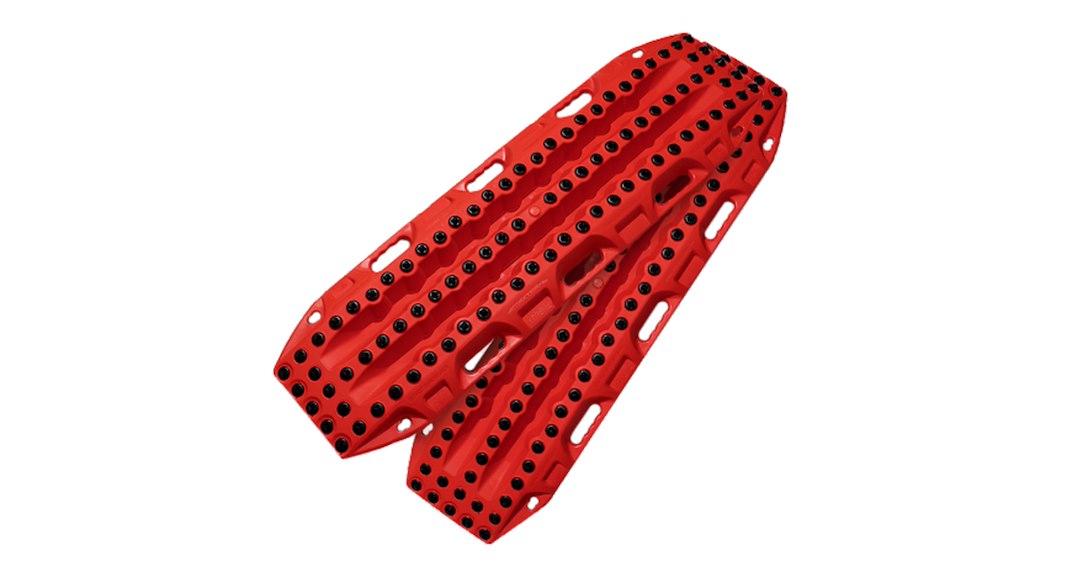 Rhino Rack Six Glove-Friendly Handles Traction Mat MTXXFJR - Red Maxtrax Xtreme FJ