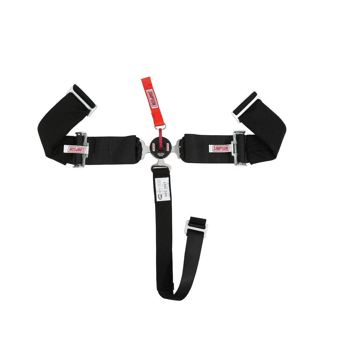 Simpson Race Bolt-In Individual Shoulder Harness Seat Belt 29116BK - Black Dragrcng 5WAY Nomex