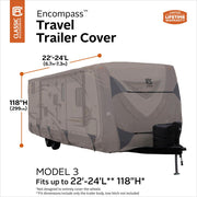 Classic ACC Limited Lifetime Warranty Travel Trailer Cover 80-487-162401-RT - Encompass Cvr 22-24