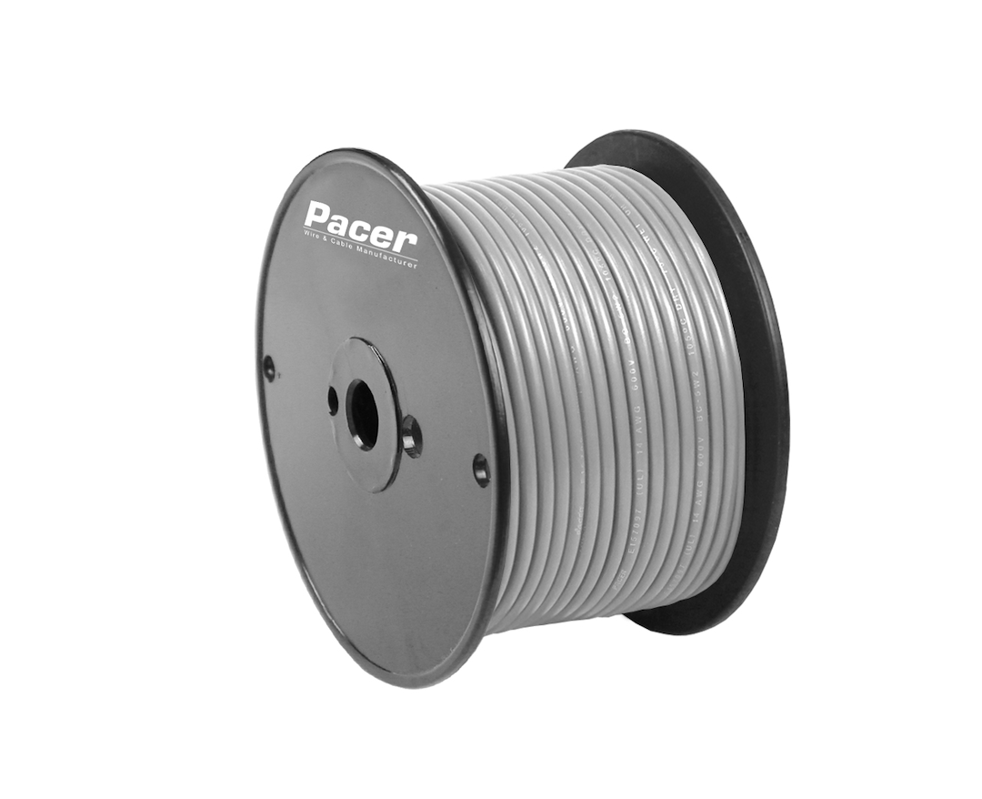 Pacer No Supplier Warranty Primary Wire WUL18GY-100 - 18 Awg UL GY TC 100FT RL