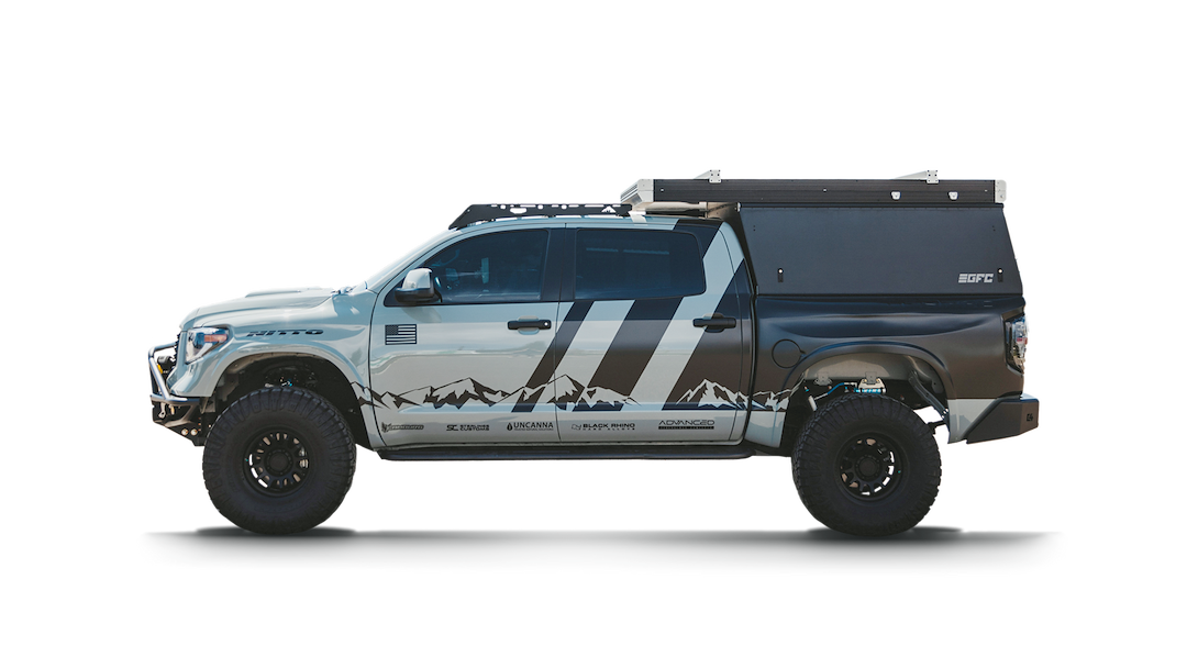 Sherpa Equip Limited Lifetime Warranty Truck Cap Roof Rack 180844 - Black Full Height Crossbars
