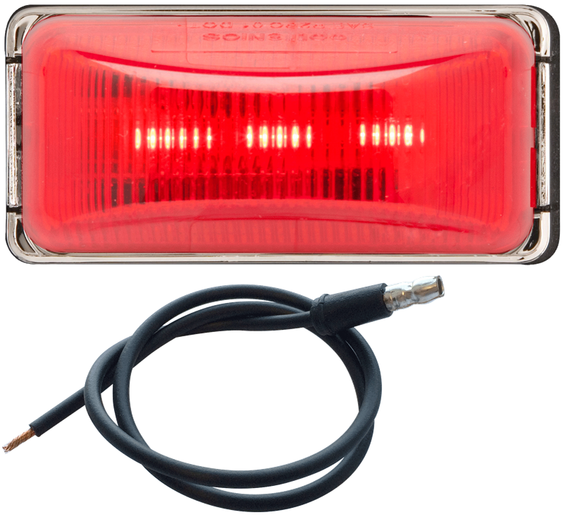 Optronics Easy To Install Trailer Light MCL91RB - Chrome Red Led Mark Mini