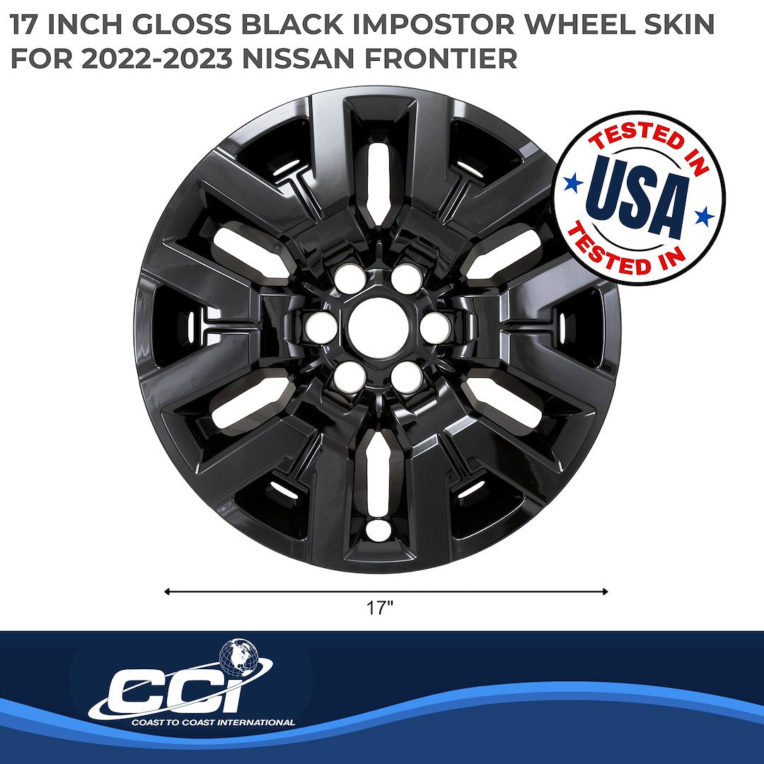 Coast2Coast Limited Lifetime Warranty Wheel Skin Iwcimp504Black - Imp 22-25 Frontier GL BK 17 SP IWCIMP504BLK