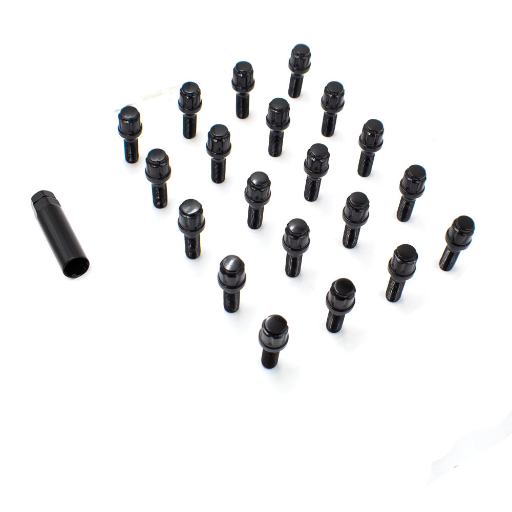 Revolution One Piece Solid Design Lug Bolt 63K548-24Black - Blt M14X24M 20 BK 63K548-24BLK