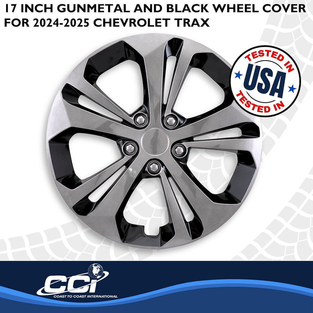 Coast2Coast Limited Lifetime Warranty Wheel Cover 56417GB - Black WC 24-25 Trax GM 17 10 Spk