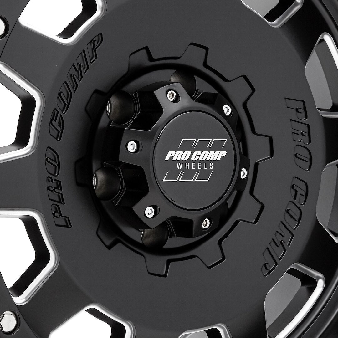 Wheel Pros Compatible With TPMS 5160-7983 - Black 17X965.5Satin Milled2500LBS