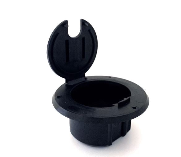 JR Products Easy To Install Electrical Cord Hatch S-23-12-A - Black Round Cable 30 Amp