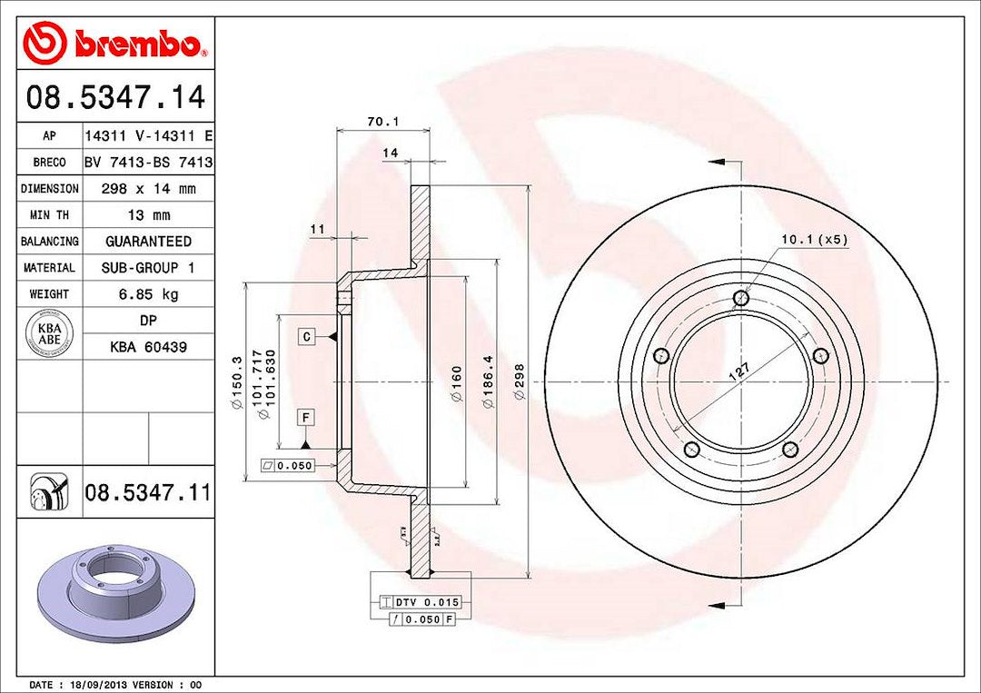 Brembo Components Not Hazardous To Health Brake Rotor 08534711C02 - Disc