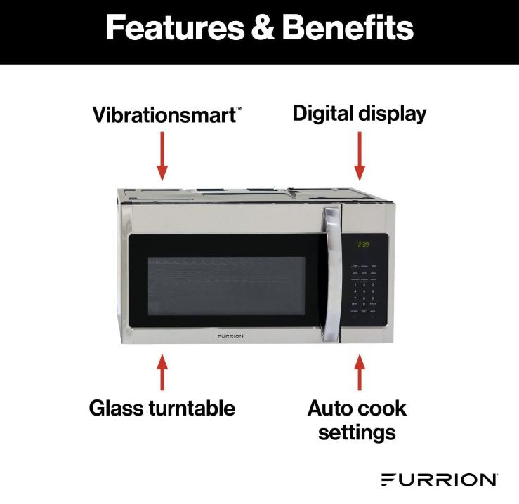 Furrion LLC Pre-Set Cooking Settings Microwave Oven FMCM15A-SS - 1.5 CU.FT Otr Sta