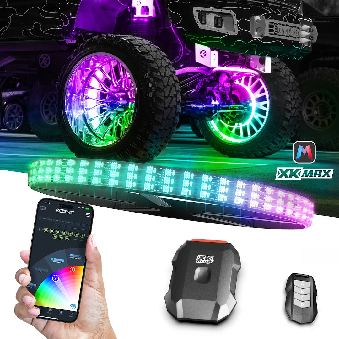XK Glow Firmware Update Capability Wheel Light Ring MX-Wheel-Kitb - Xkmax 4X16.5IN Pro Rgbw