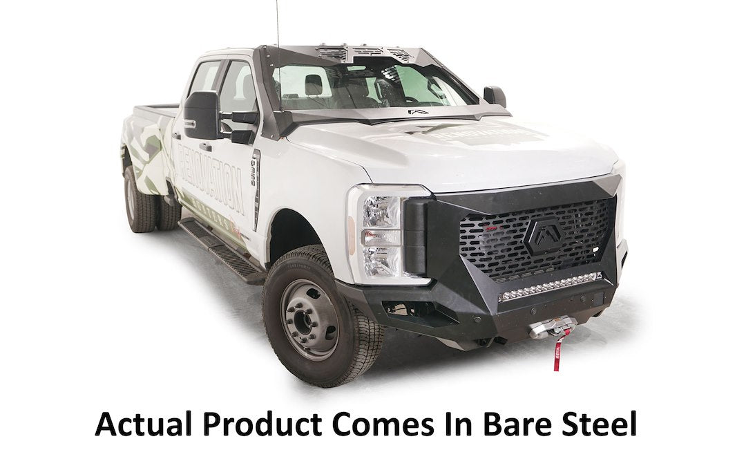 FAB Fours Combines Roof Visor And Cowl Windshield Frame Cover VC5900-B - 2023 Ford Super Duty Vicowl Bare