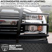 Cattleman Two Vertical Center Protection Bars Bumper 2365PR - Front Replacement Recvr