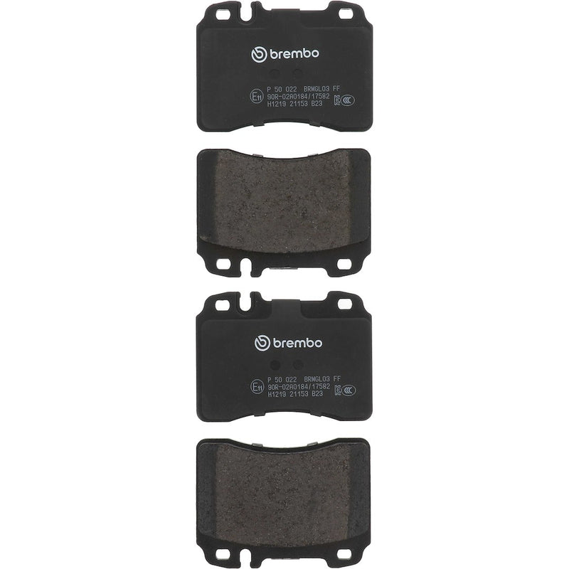 Brembo Premium Low-Met OE Equivalent Pad Brake Pad P50022 - Disc Set