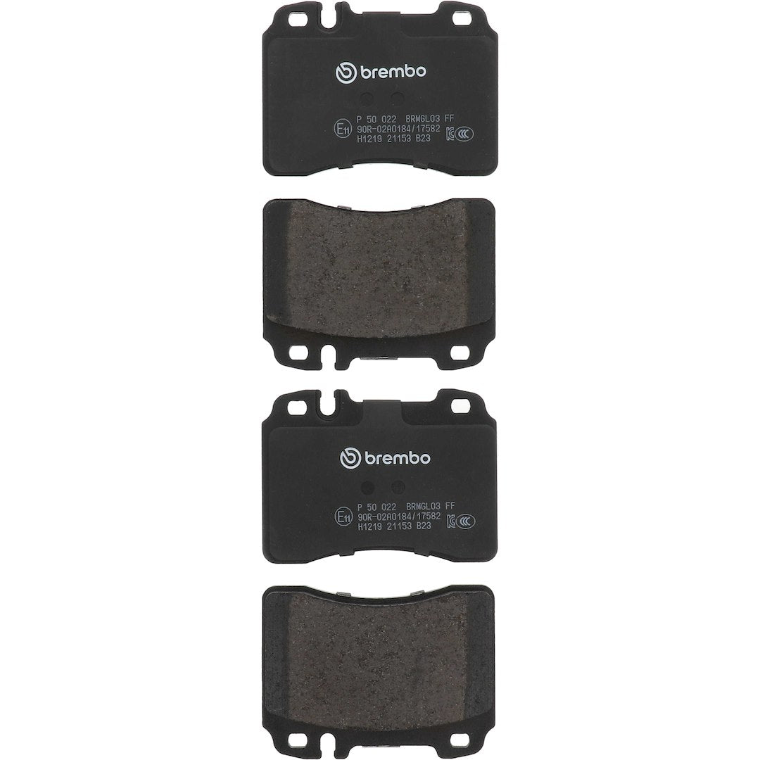 Brembo Premium Low-Met OE Equivalent Pad Brake Pad P50022 - Disc Set