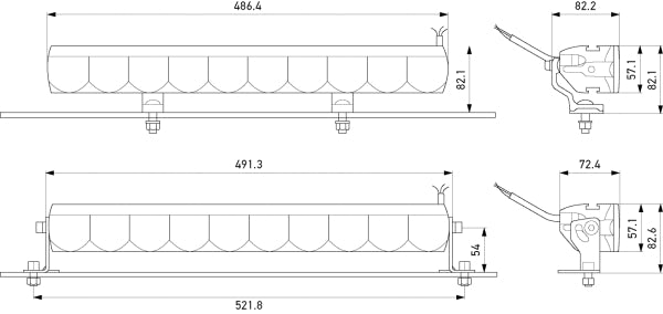 Hella Connection: Integrated DT Connector Light Bar 358154021 - Lightbar Lbe 480 Led HB PO 3DT
