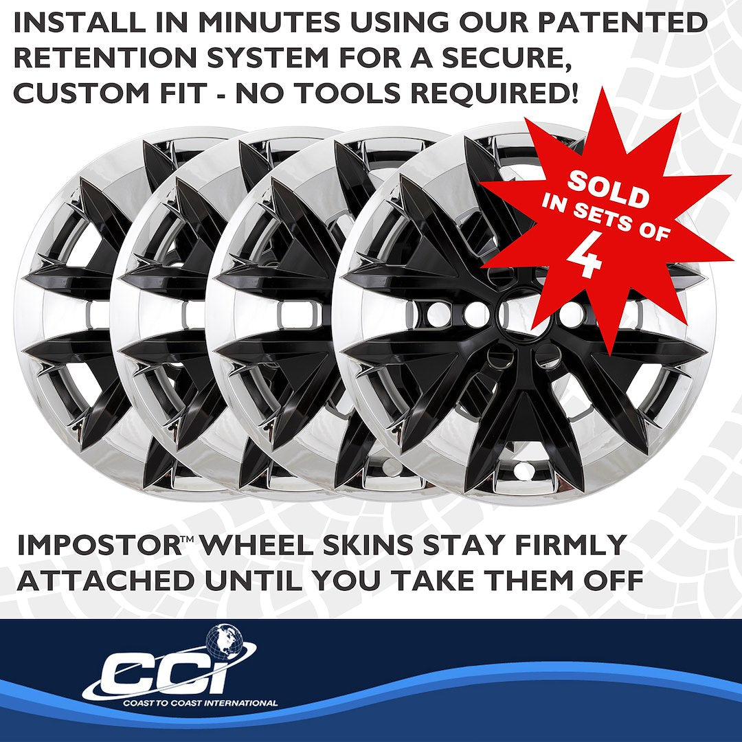Coast2Coast Limited Lifetime Warranty Wheel Skin IMP516XB - Chrome Black Imp 23-25 Frontier SV 16