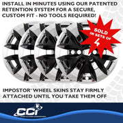 Coast2Coast Limited Lifetime Warranty Wheel Skin IMP516XB - Chrome Black Imp 23-25 Frontier SV 16